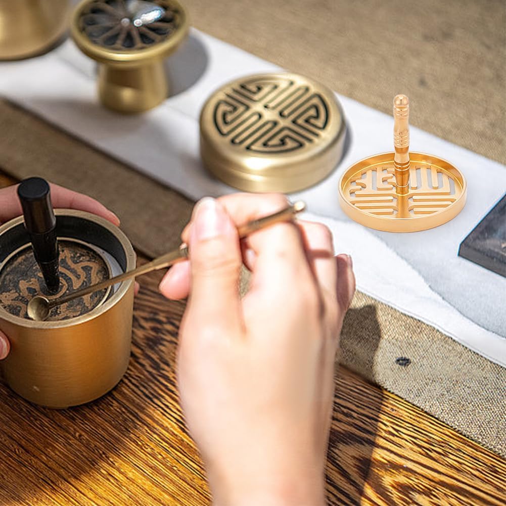 WEBEEDY 3 Style Incense Press Molds Brass Set