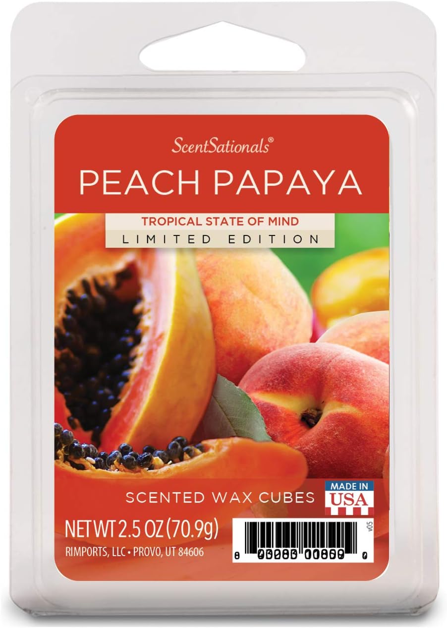Scentsationals Peach Papaya Scented Wax Cubes 25 OZ