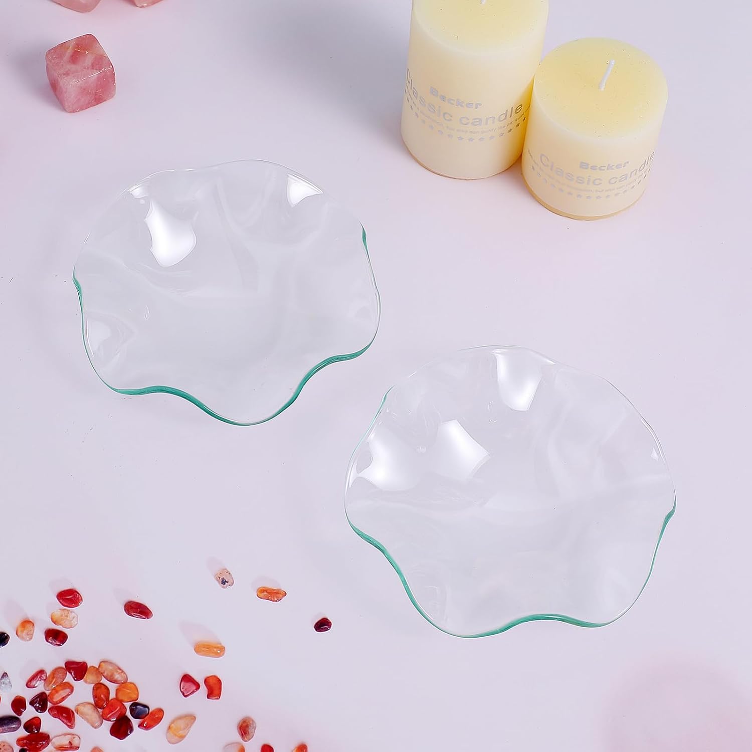 4Pcs Replacement Wax Heating Tray Glass Candle Warmer Bowl