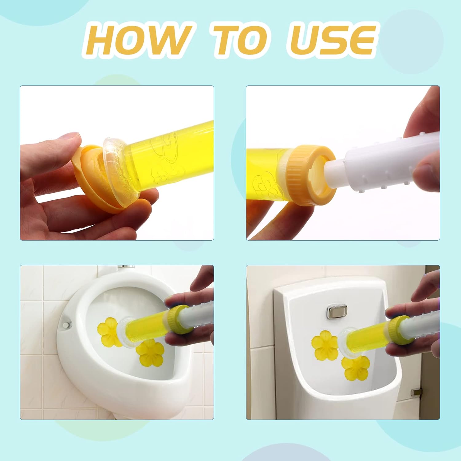Flower Scent Toilet Gel Stamp Refills 4PCS