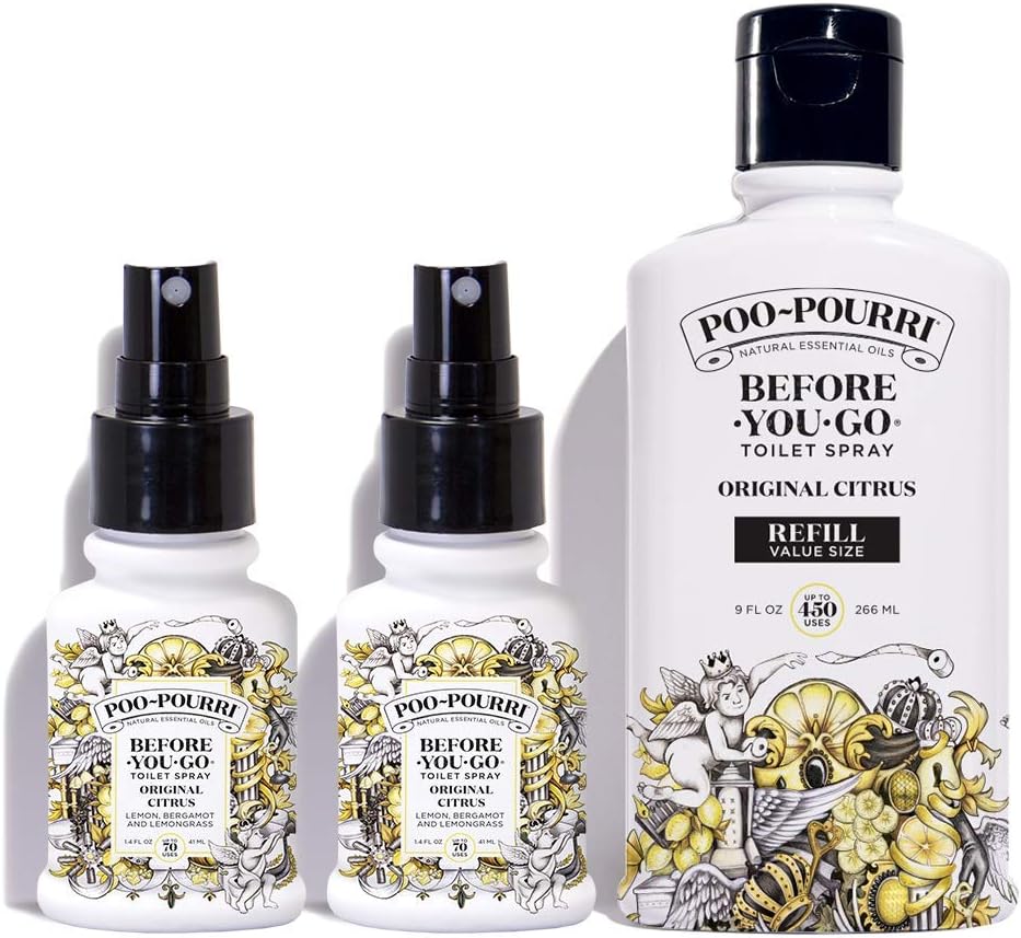 Poo-Pourri Original Citrus Refill Set 9 oz and 2x 14 oz