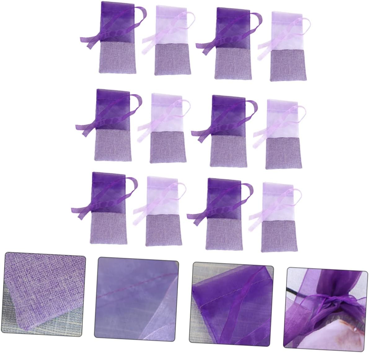 24Pcs Lavender Sachet Bags Drawstring Empty Pouches for Home Fragrance