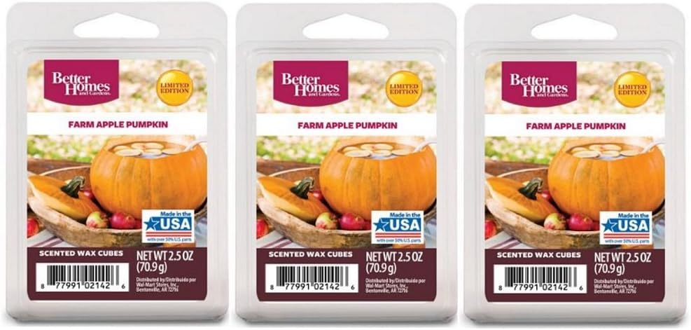 Better Homes and Gardens Farm Apple Pumpkin Scented Wax Cubes 3-Pack