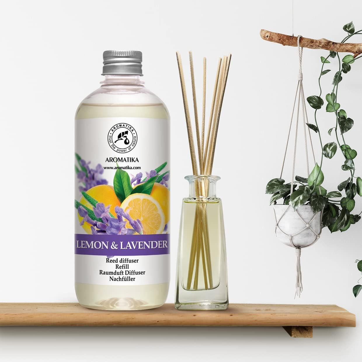 AROMATIKA Lemon Lavender Reed Diffuser Refill 17 Fl Oz