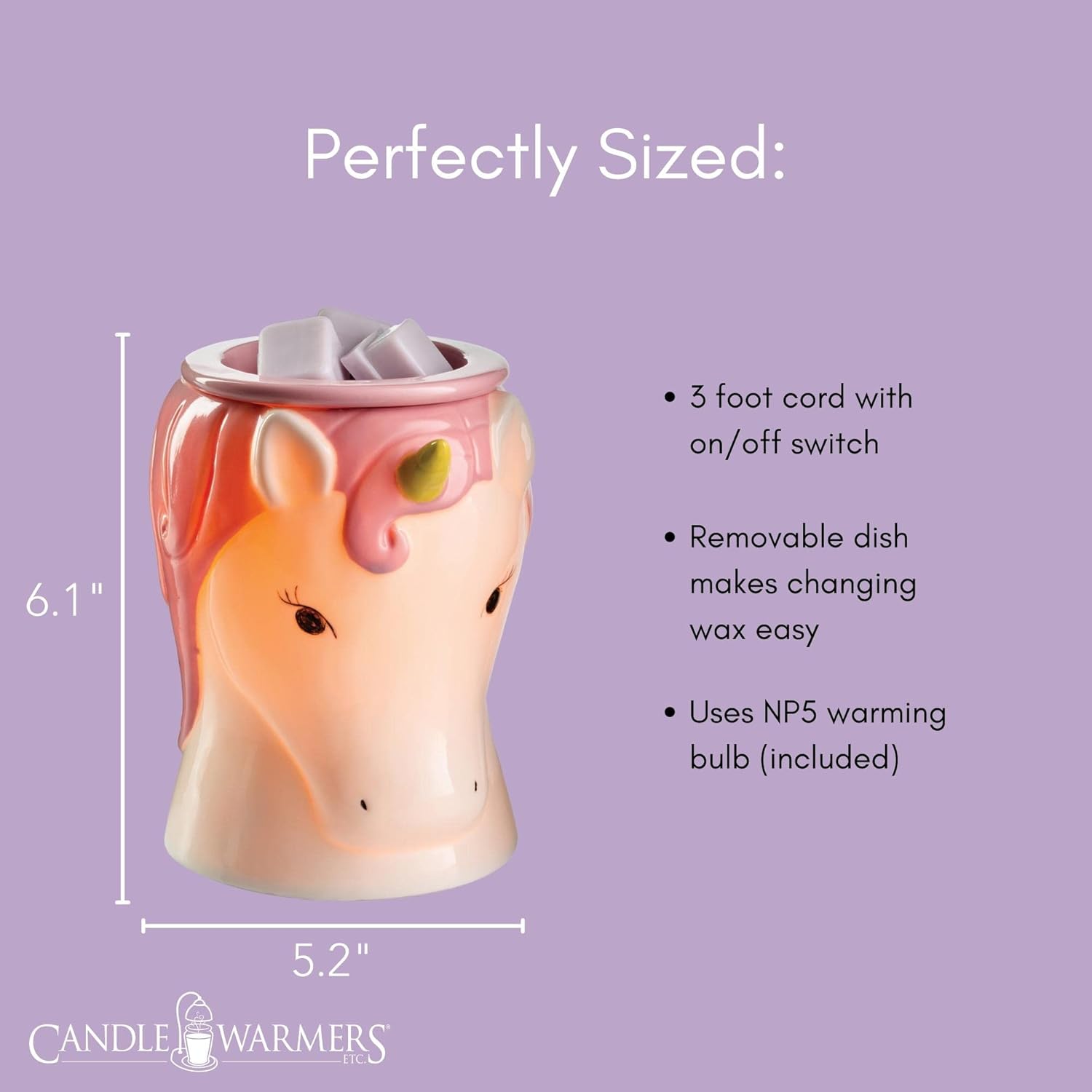 Candle Warmers ETC Unicorn Light-Up Warmer