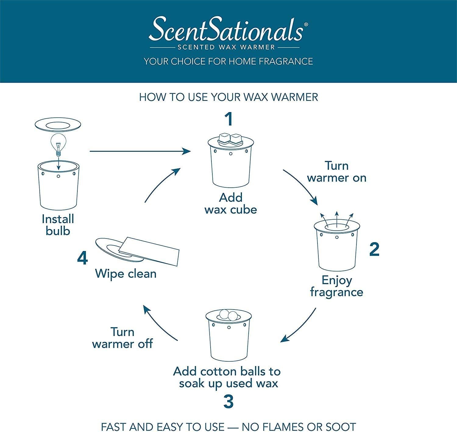 Scentsationals Wax Melt Warmer - Flame Free Fragrance Diffuser