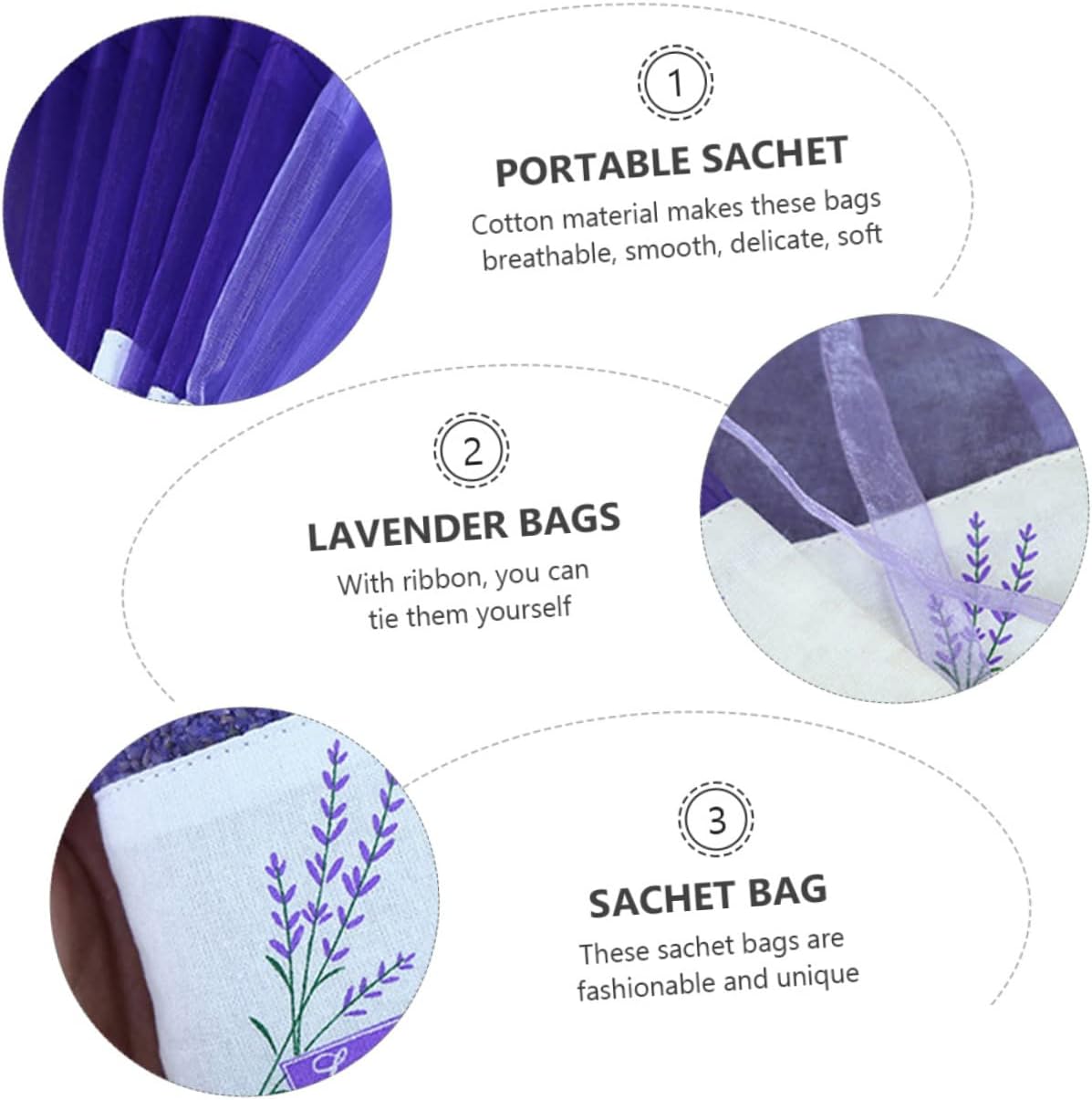 15-Pack Lavender Sachet Bags for Home Fragrance