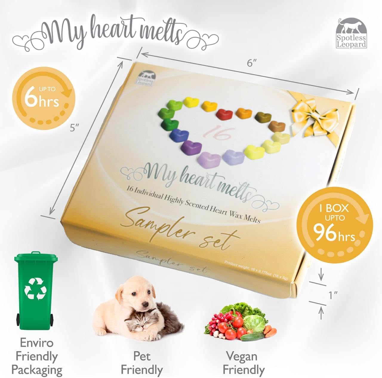 Spotless Leopard Various Wax Melts Gift Set 16 Ounces