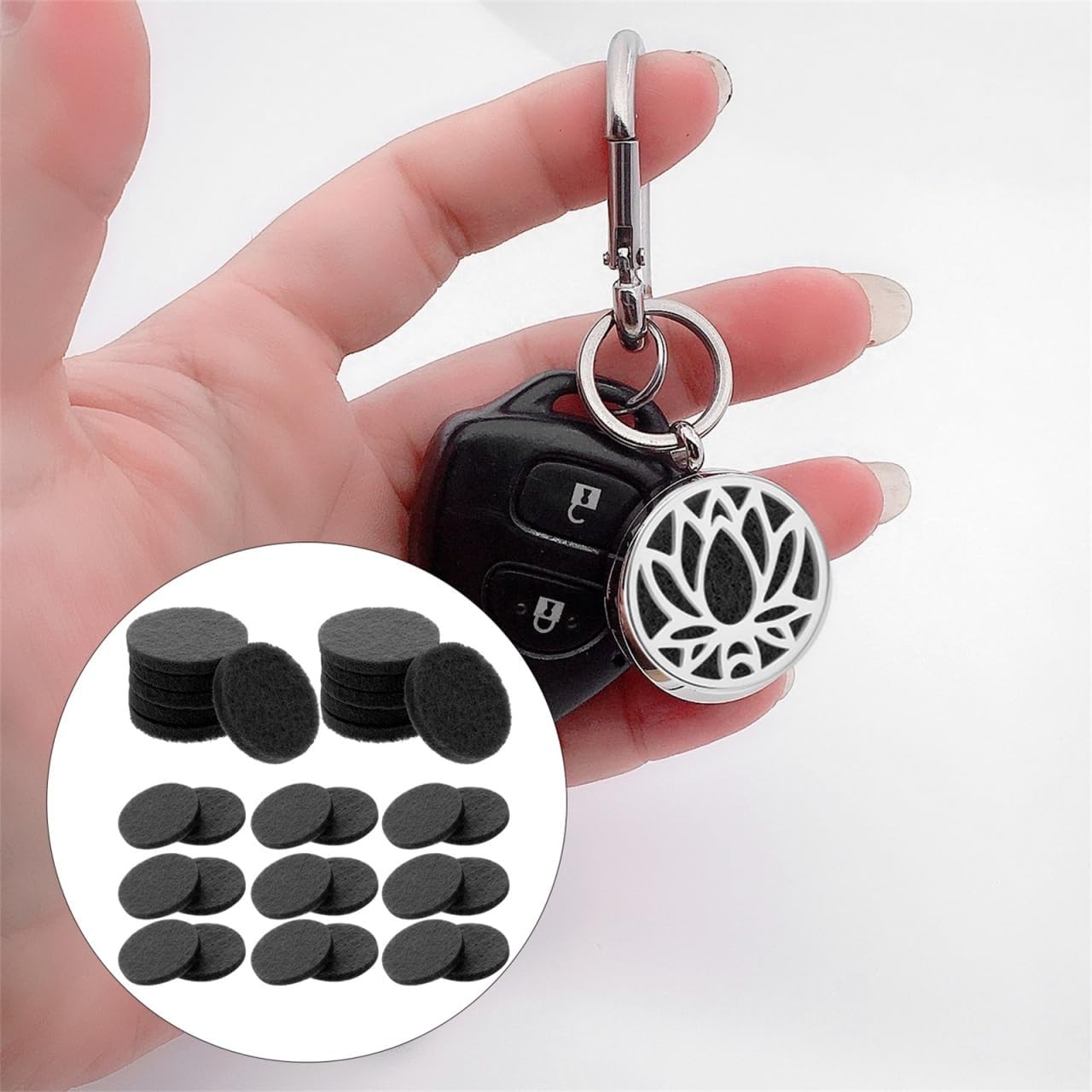 IMIKEYA 100pcs Essential Oil Diffuser Pads for Necklace and Car
