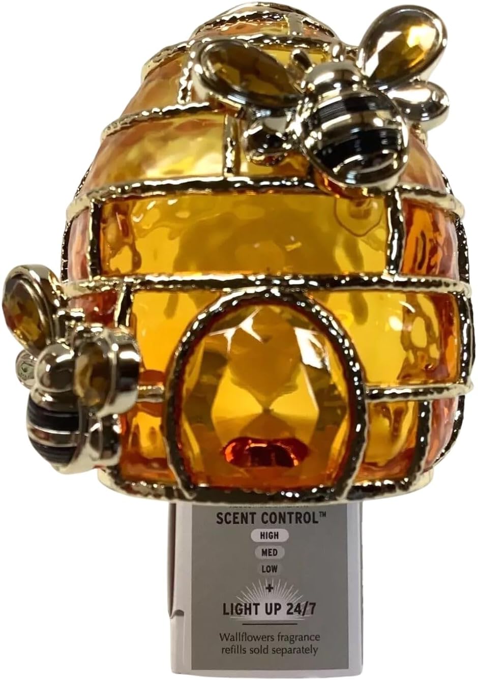 Stained Glass Beehive Wallflowers Scent Control Nightlight Plug
