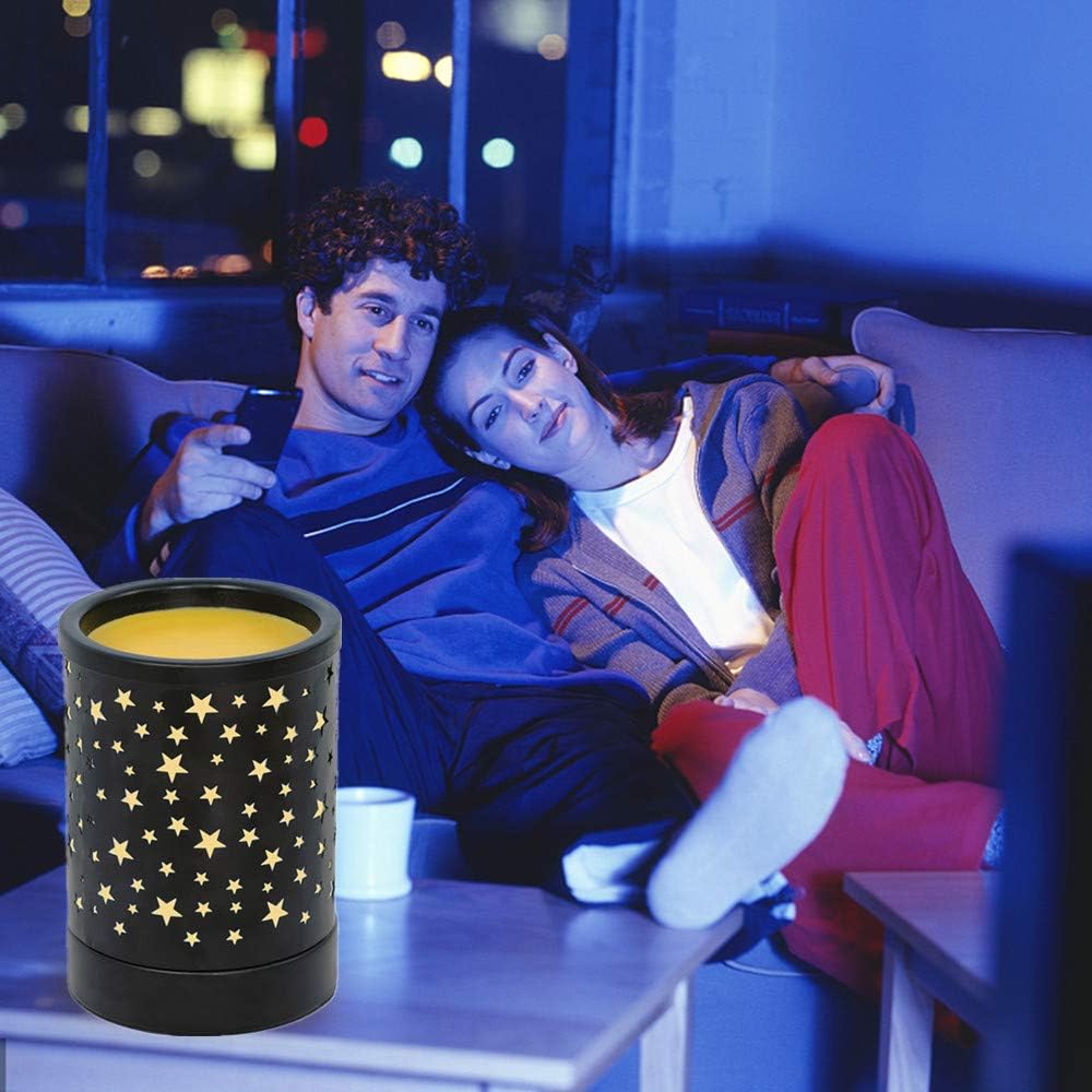 Metal Wax Melt Warmer with Night Light for Home Office Bedroom