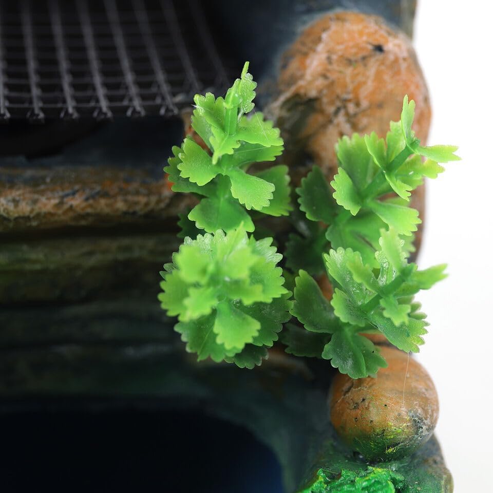 DRTONK Indoor Waterfall Fountain with Glowing Lights