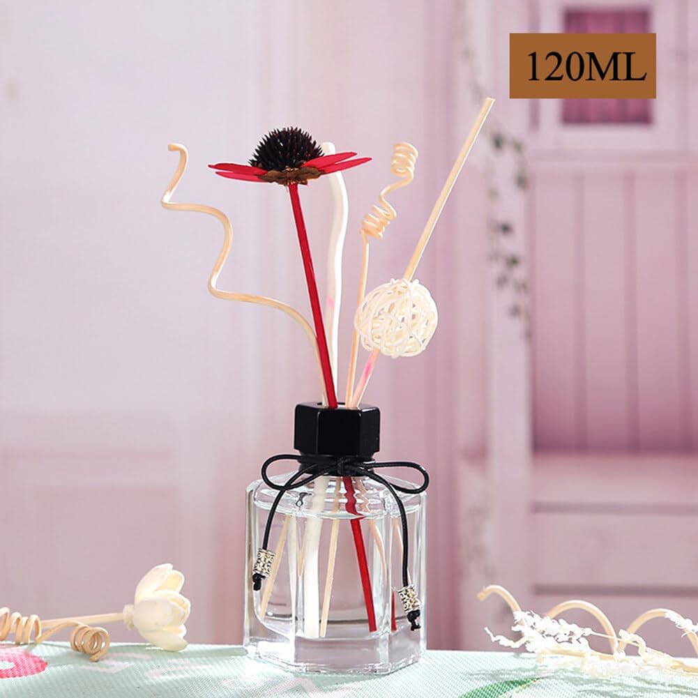 120ML Clear Glass Diffuser Jar with Inner and Outer Cap