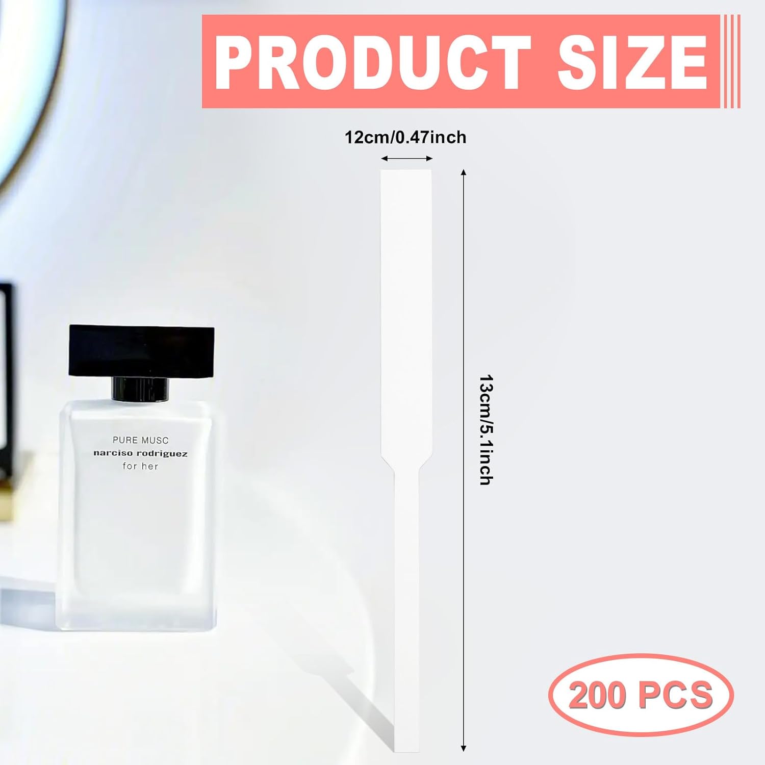 200 Pcs Perfume Test Strips Paper for Scent Sampling