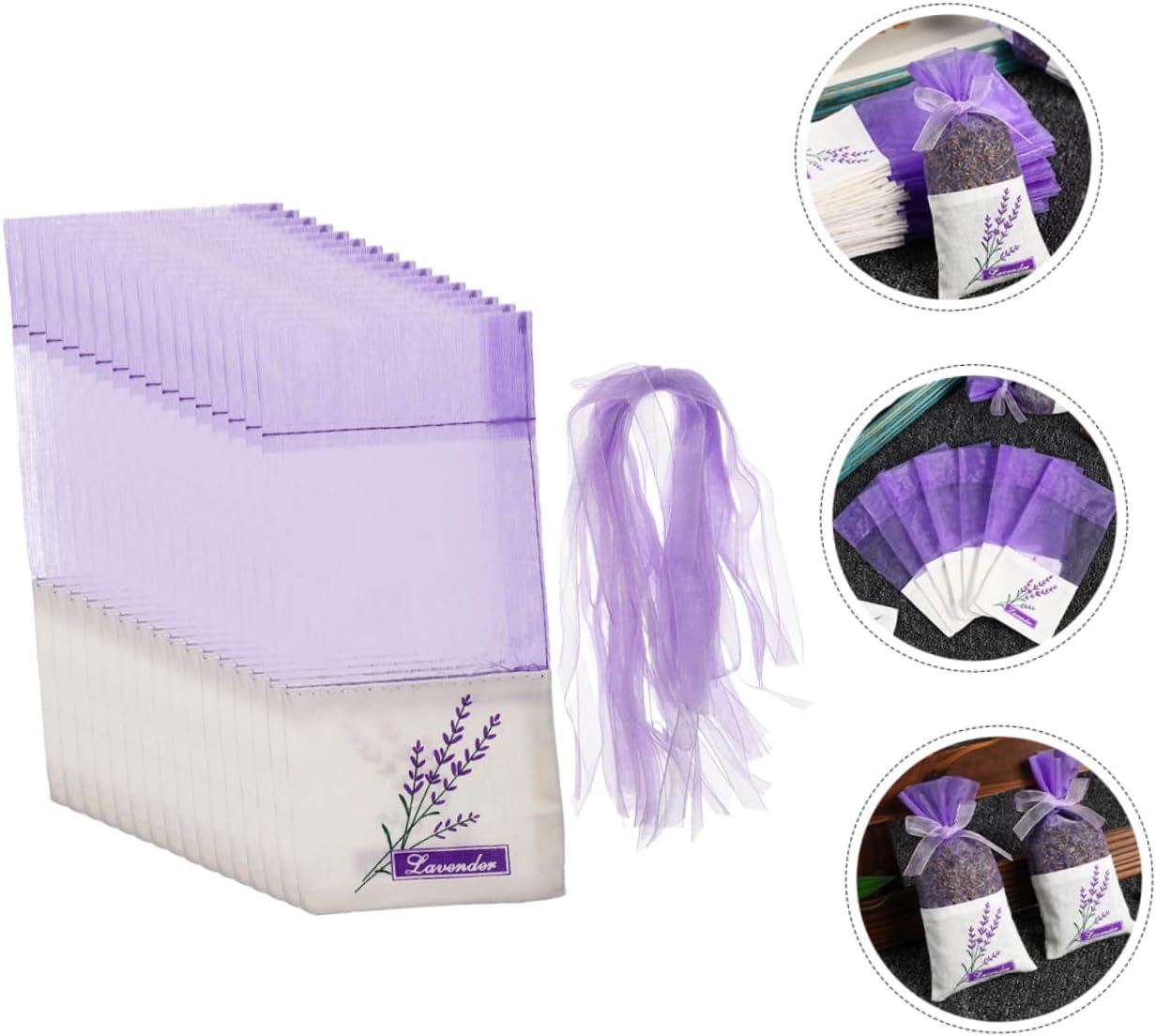 Alipis Lavender Sachet Bags 50pcs Set for Dried Lavender Storage