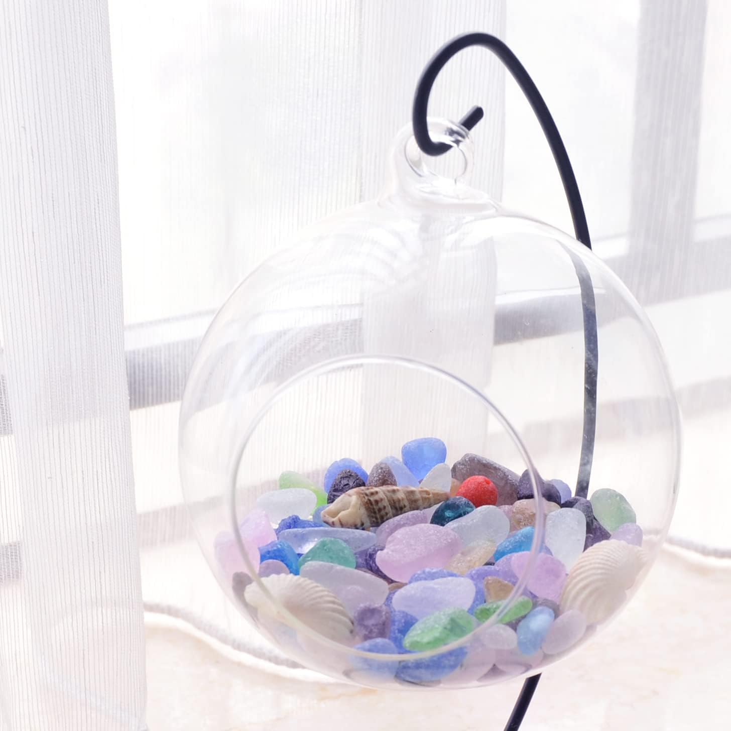 KINGOU Sea Glass Rocks 155 Ounce Frosted Candy Stones Vase Filler