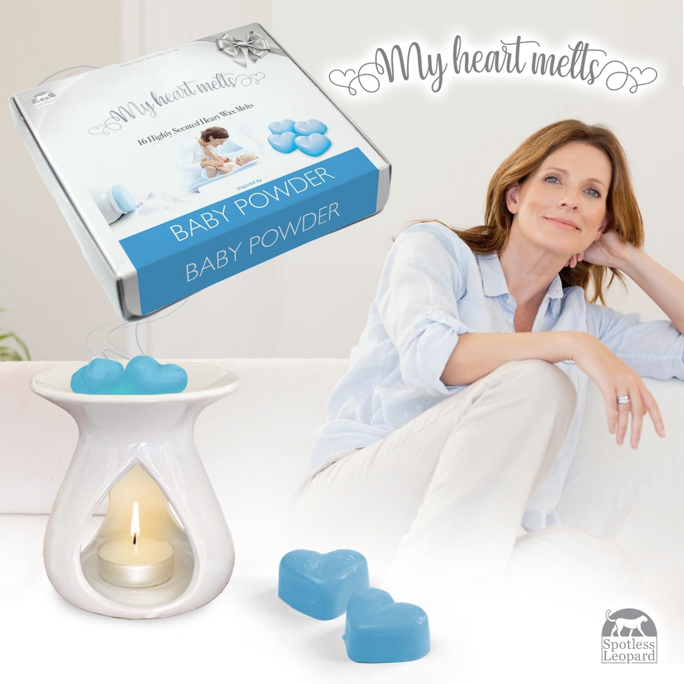 Spotless Leopard Baby Powder Wax Melts in Gift Box