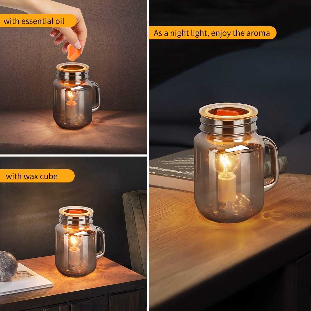 HEKALU Wax Melt Warmer with Handle and Bulb Design