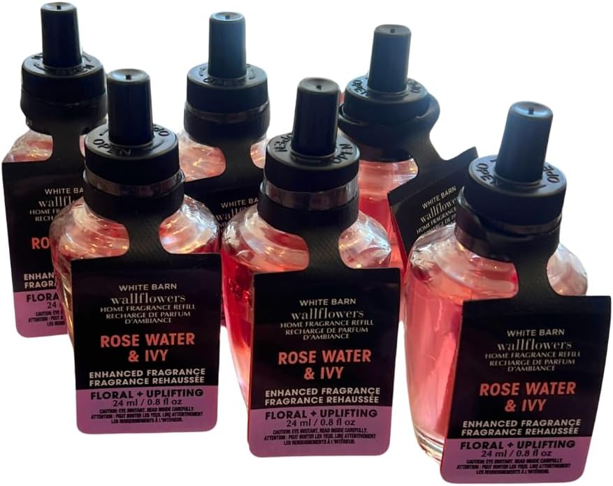 Bath Body Works Rose Water Ivy Wallflowers Refill 6-Pack
