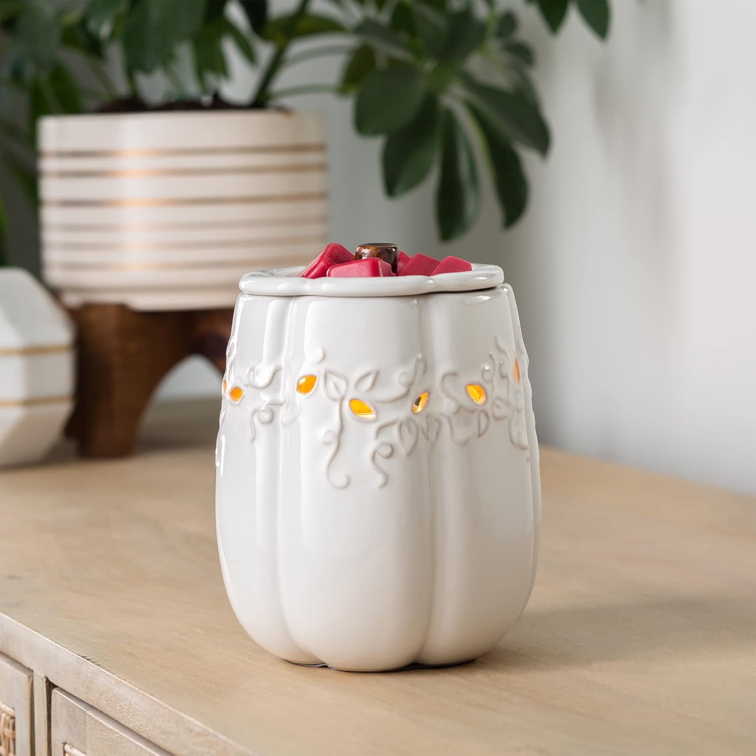 Candle Warmers Etc White Pumpkin Warming Warmer