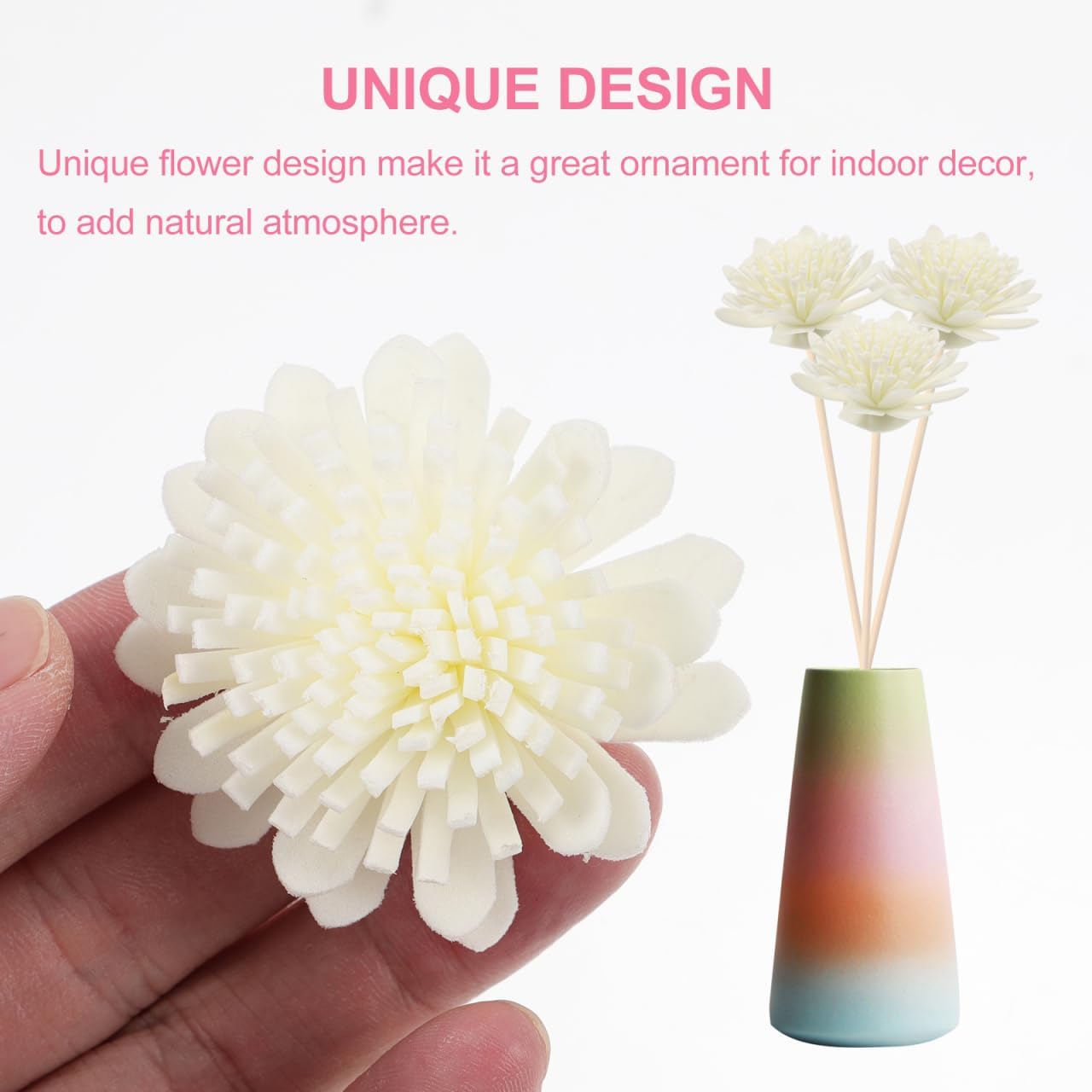 100pcs White Floral Reed Diffuser Aromatherapy Accessories