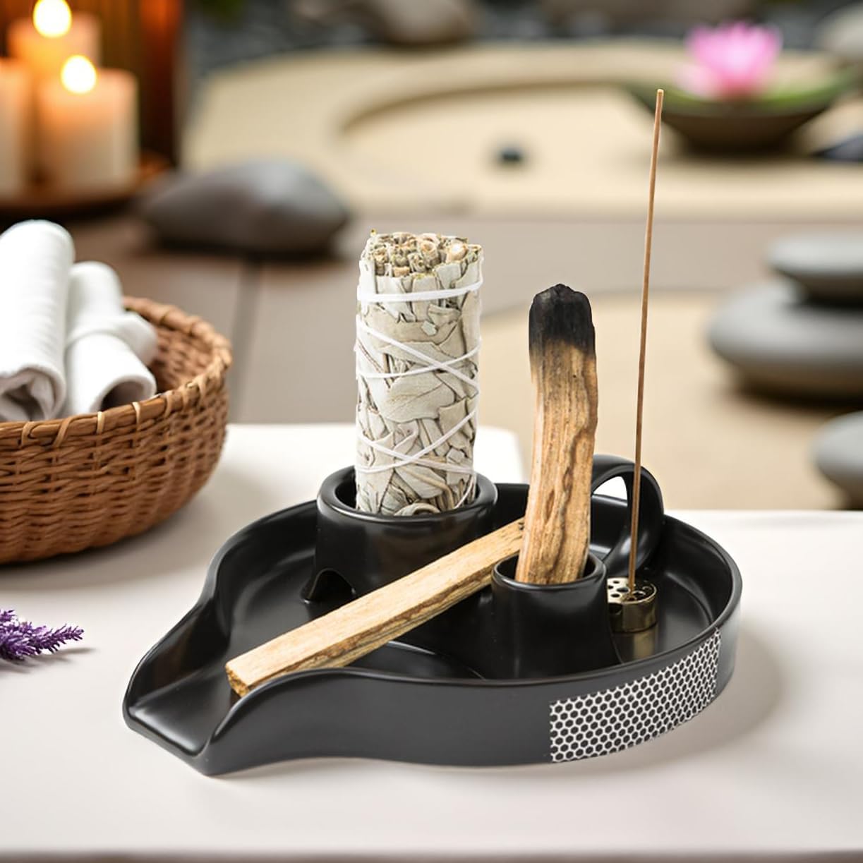 Yiasson Ceramic 4 in 1 Palo Santo Burner