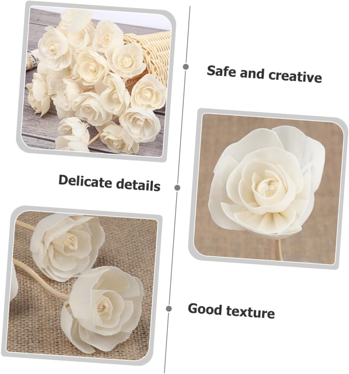 Healifty 5PCS Wicker Diffuser Sticks for Home Fragrance