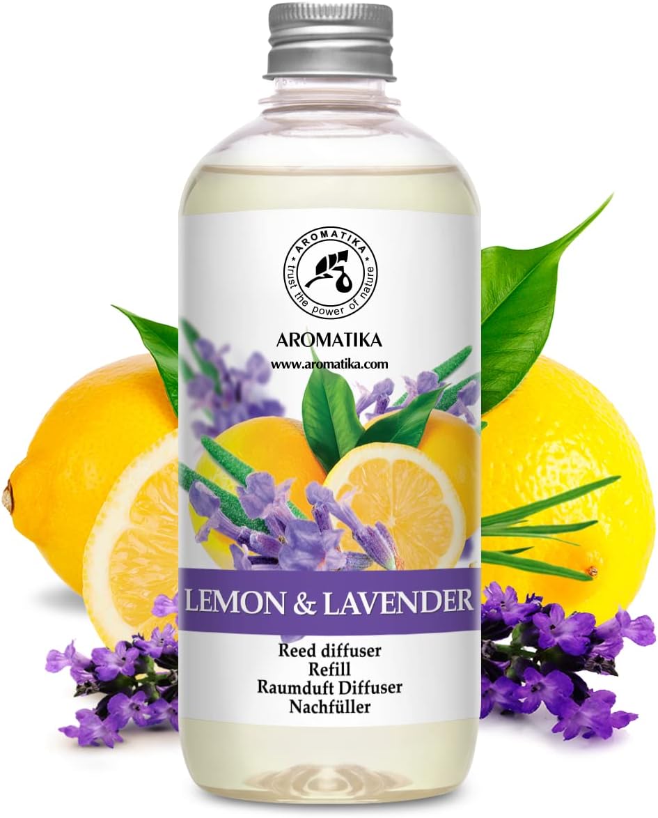 AROMATIKA Lemon Lavender Reed Diffuser Refill 17 Fl Oz