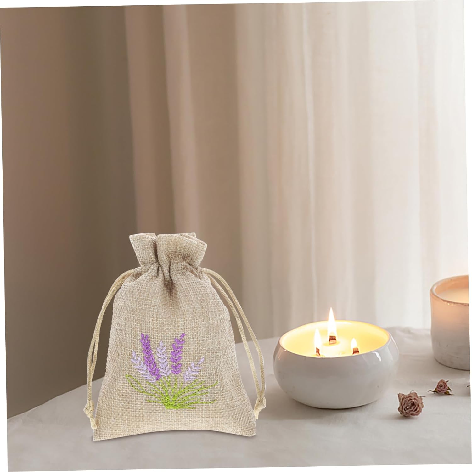 Refillable Lavender Sachet Bags 10pcs for Home and Car Use