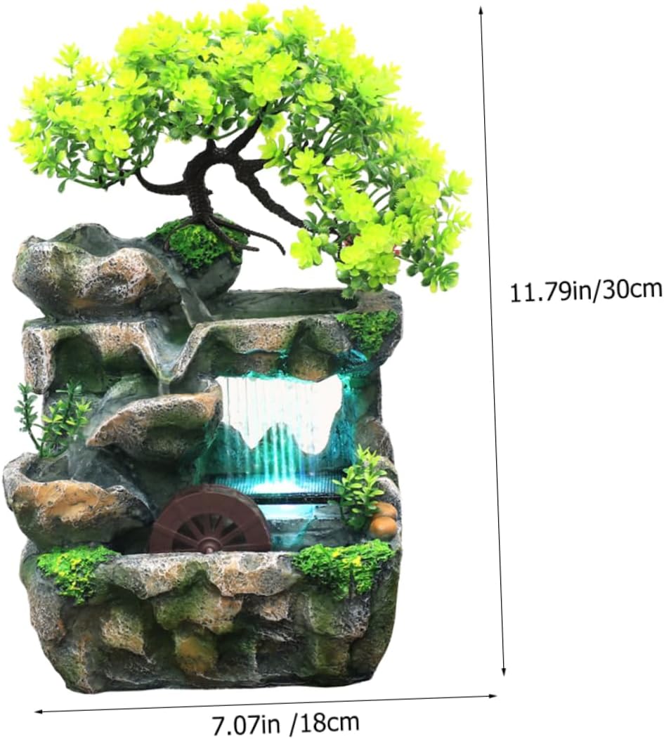 LIFKOME Tabletop Fountain Waterfall Indoor Decor