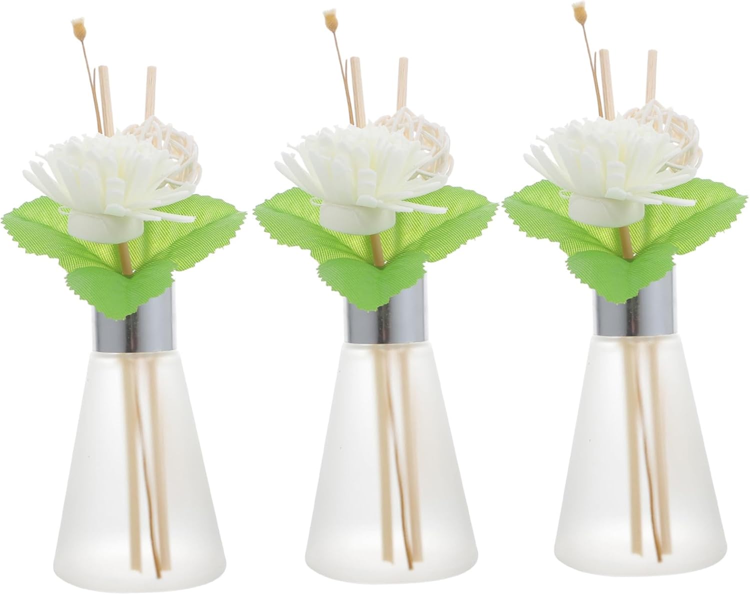 3pcs Dried Flower Glass Diffuser for Home Office Decor