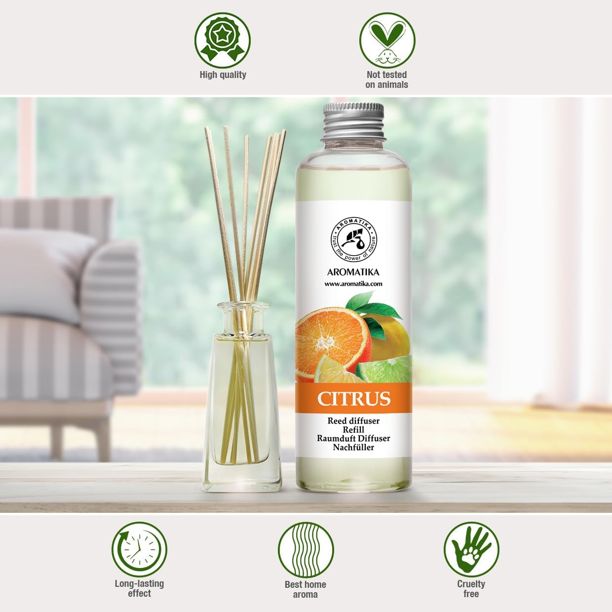 Citrus Aroma Reed Diffuser Refill 68 Fl Oz
