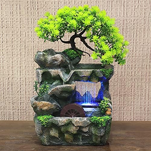 TFCFL Water Fountain with LED Light and Rock Design
