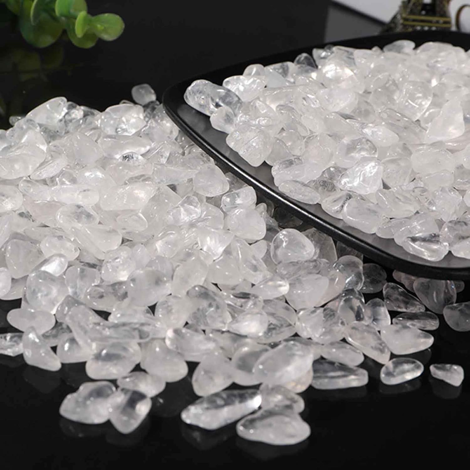 Clear Crystal Chips Natural Polished Quartz Stones for Fish Tanks Vase Fillers