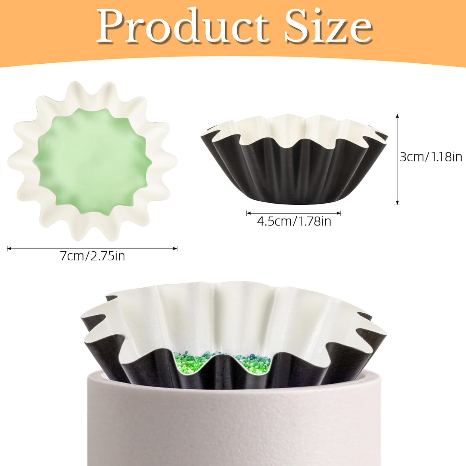 50PCS Reusable Wax Melt Liners - Leakproof Black Cups for Wax Warmers