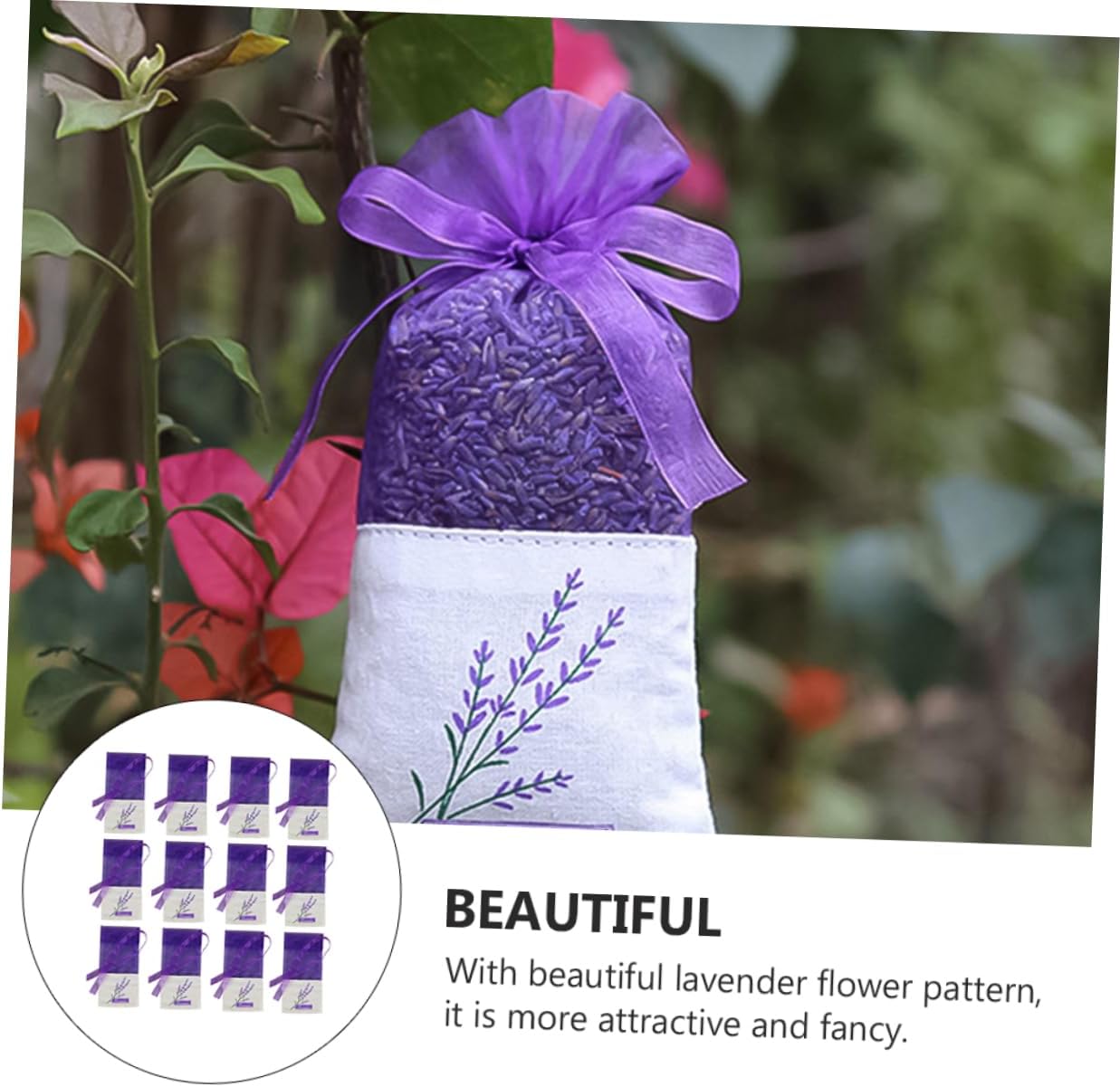 24PCS Lavender Scented Sachet Bags for Home Fragrance Storage and Travel