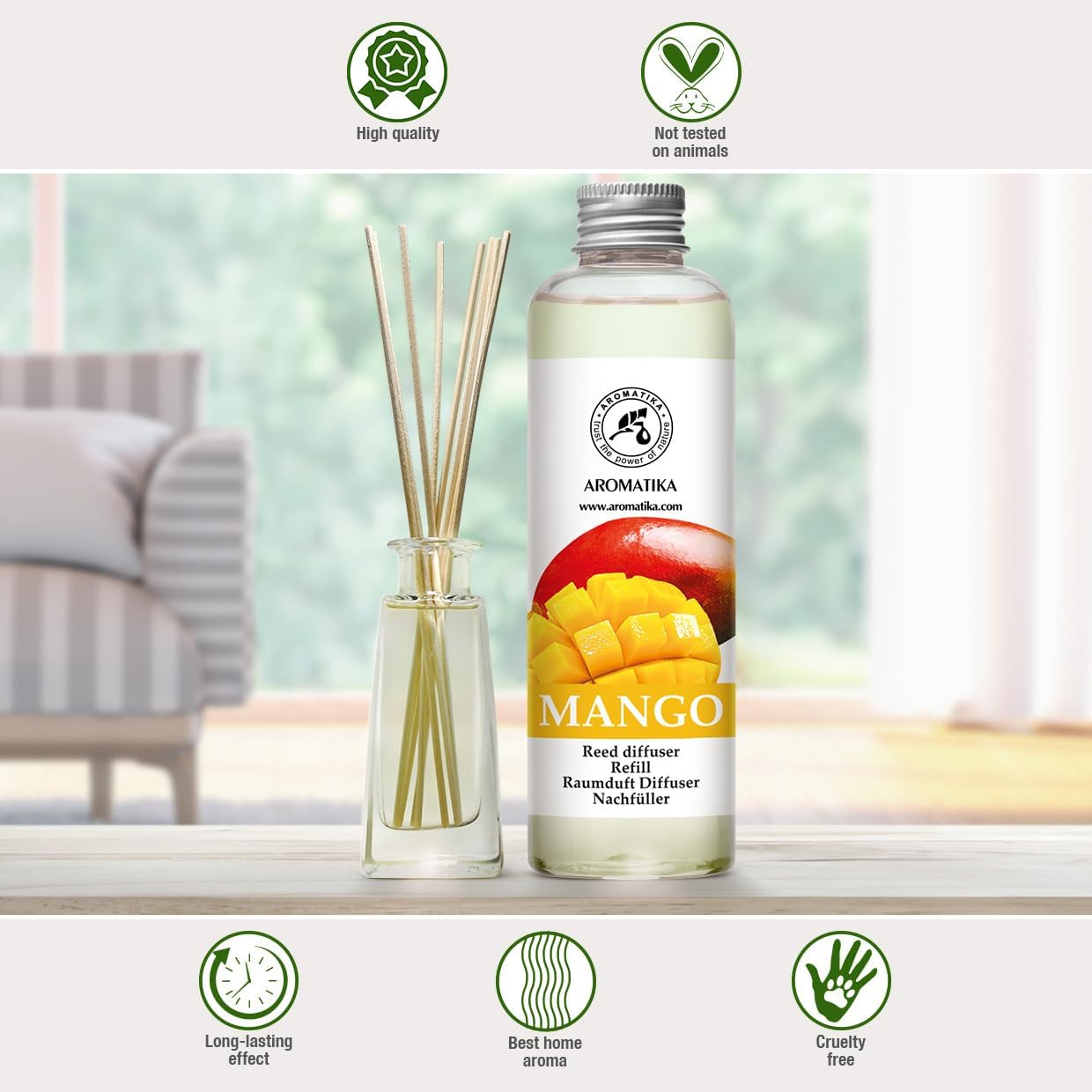 Mango Reed Diffuser Refill - 68 Fl Oz Natural Scent