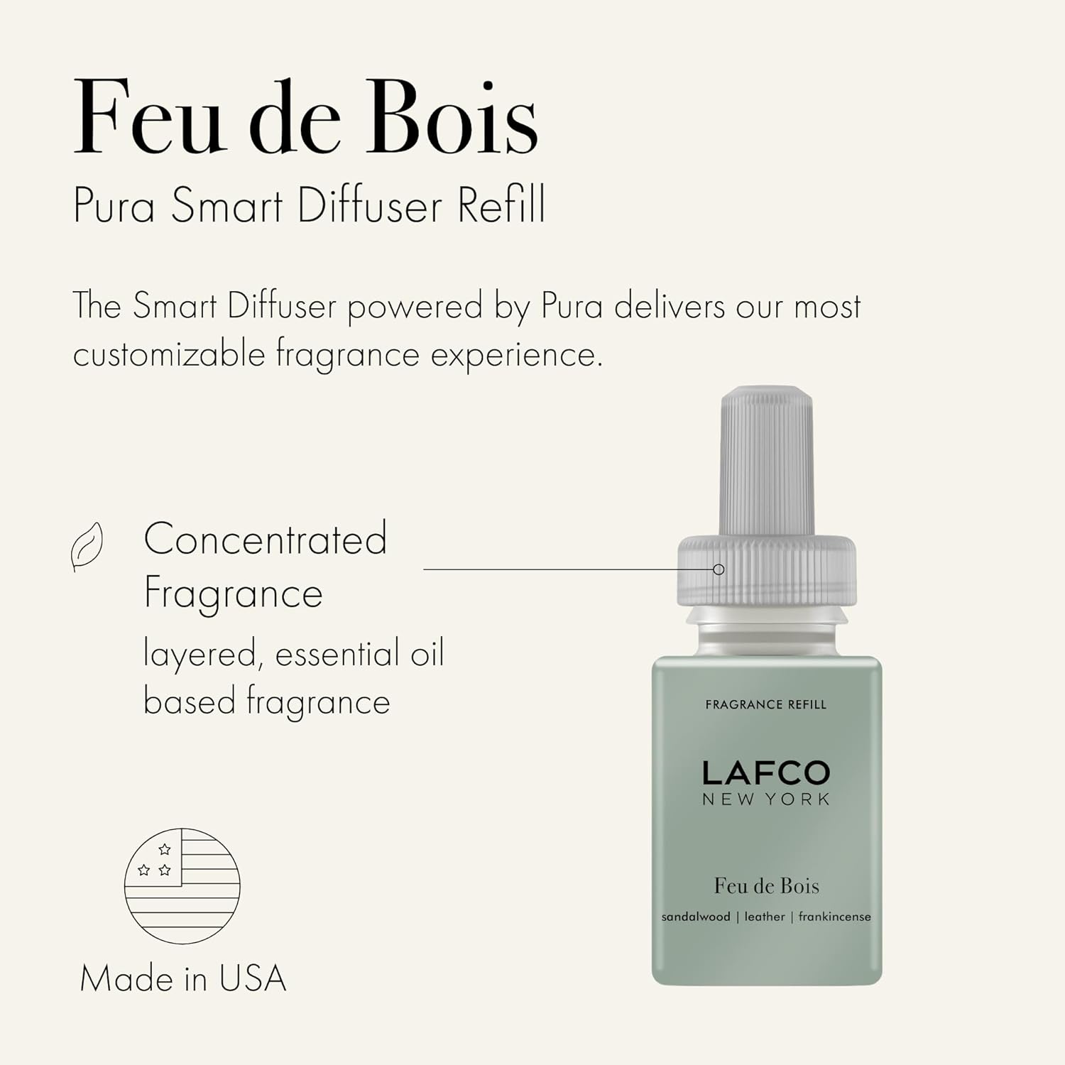 LAFCO New York Pura Smart Diffuser Refill - Feu de Bois