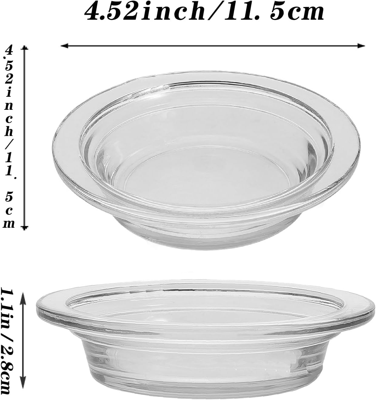 2PCS Glass Wax Melting Tray Aromatherapy Candle Heating Bowl for Diffusers