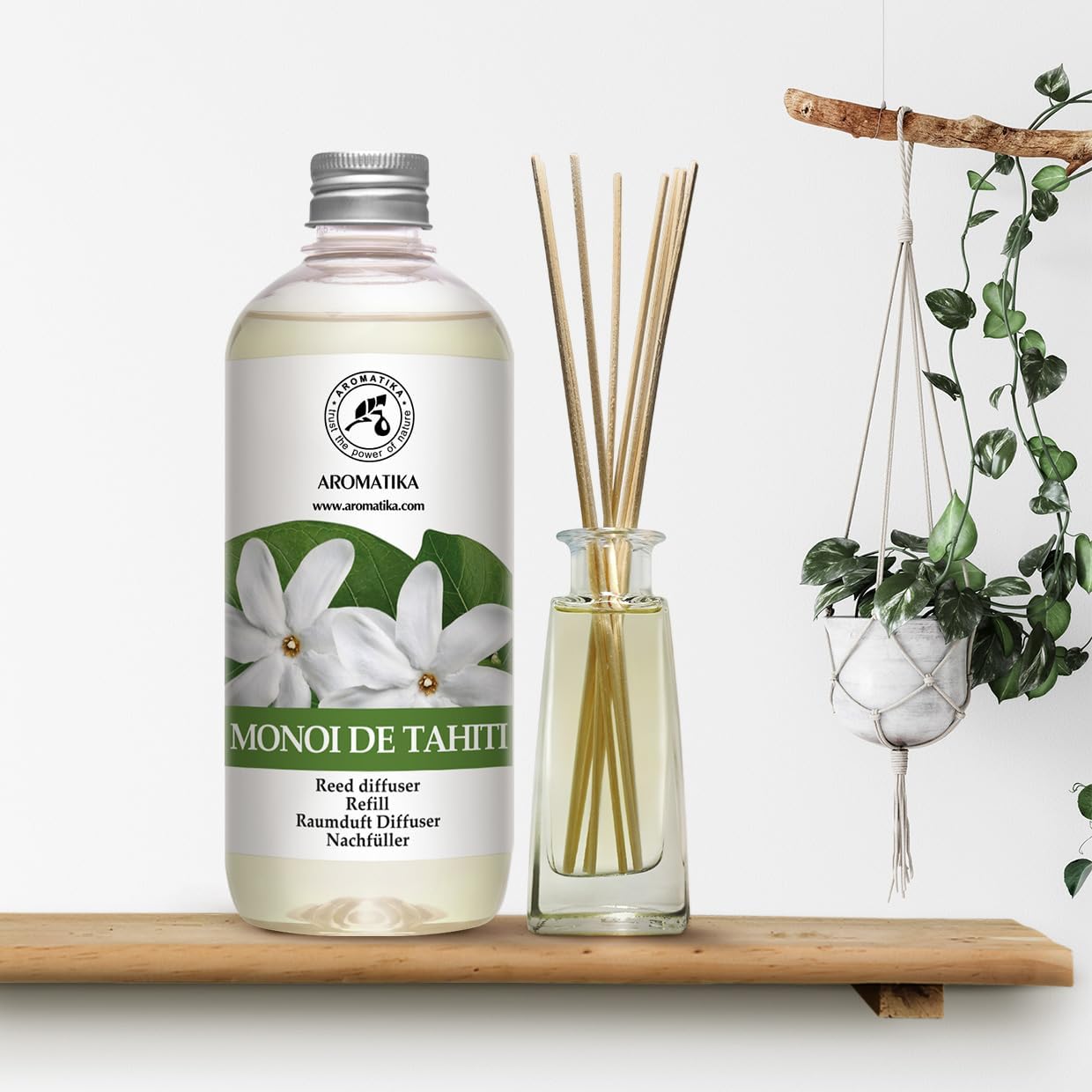 AROMATIKA Monoi de Tahiti 17 Fl Oz Floral Diffuser Refill