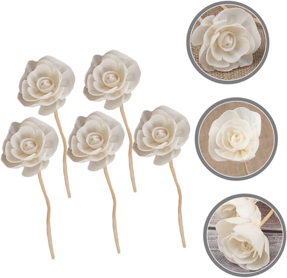 Healifty 5PCS Wicker Diffuser Sticks for Home Fragrance