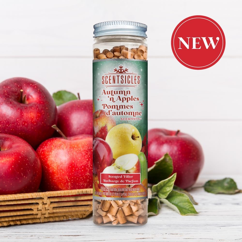 Scentsicles Scentfetti Autumn Apples Paper Filler 125g Bottle 2 Pack