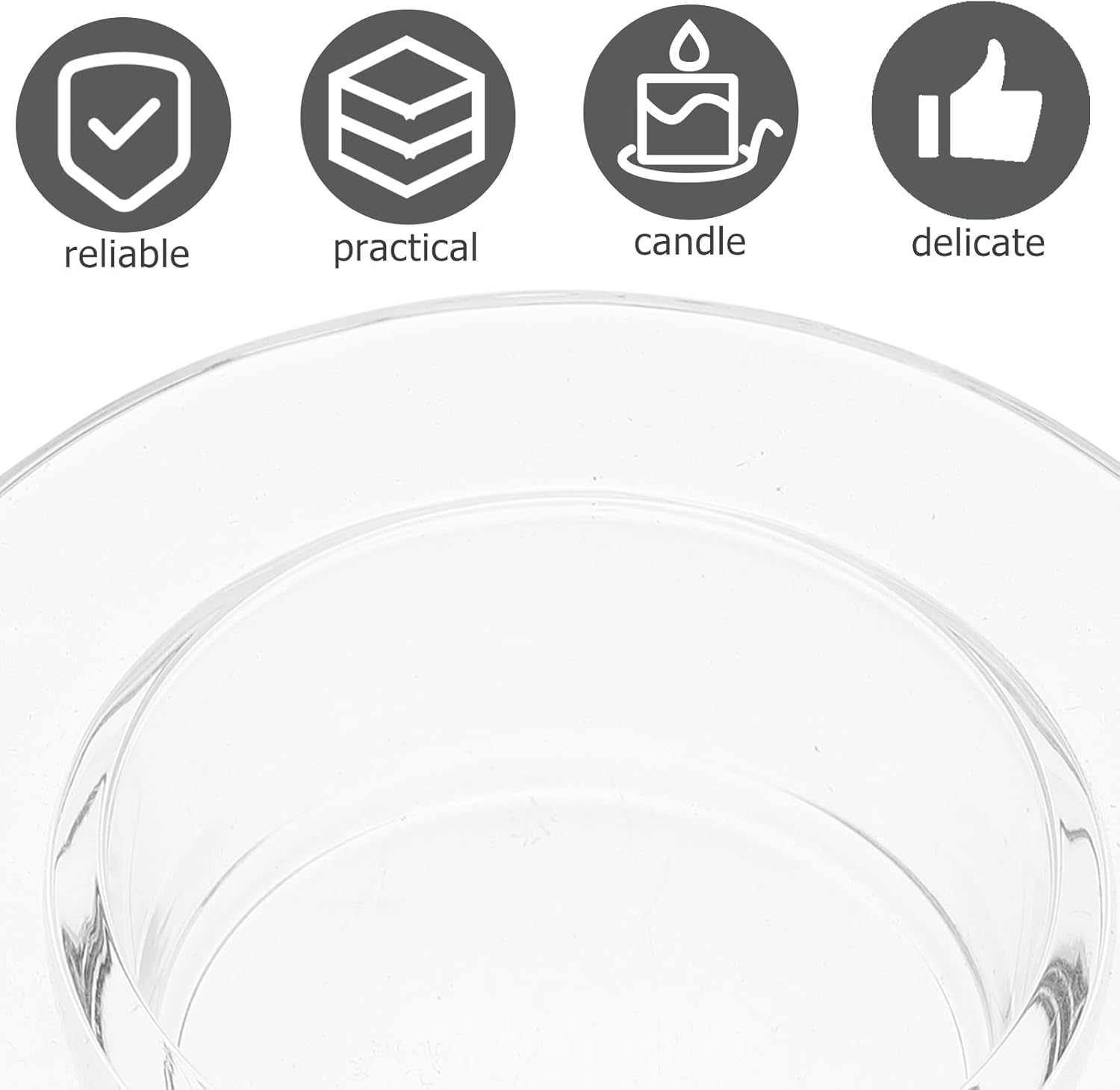 IMIKEYA Scented Votive Candle Wax Warmer Bowl