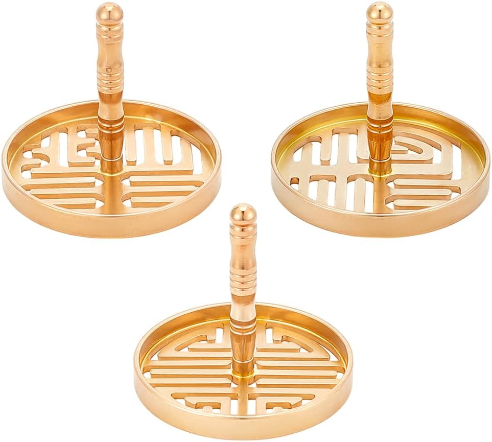 WEBEEDY 3 Style Incense Press Molds Brass Set