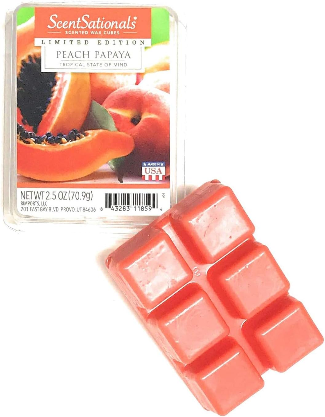 Scentsationals Peach Papaya Scented Wax Cubes 25 OZ