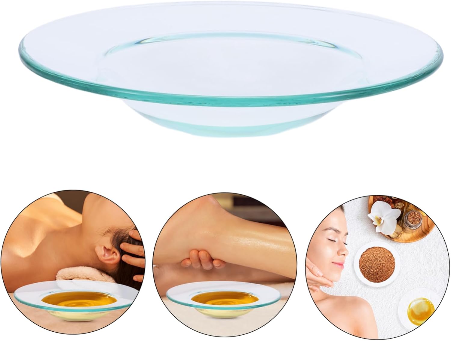 HOMSFOU 2 Pc Wax Heater Liner Oil Warmer Dish