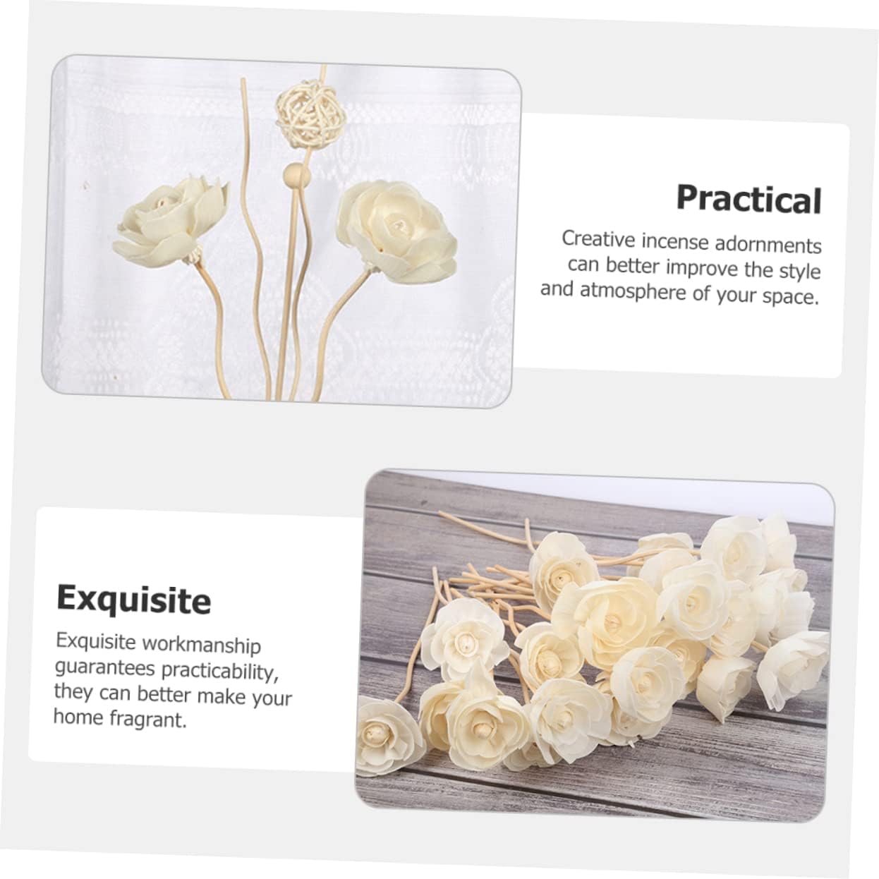 Healifty 5PCS Wicker Diffuser Sticks for Home Fragrance