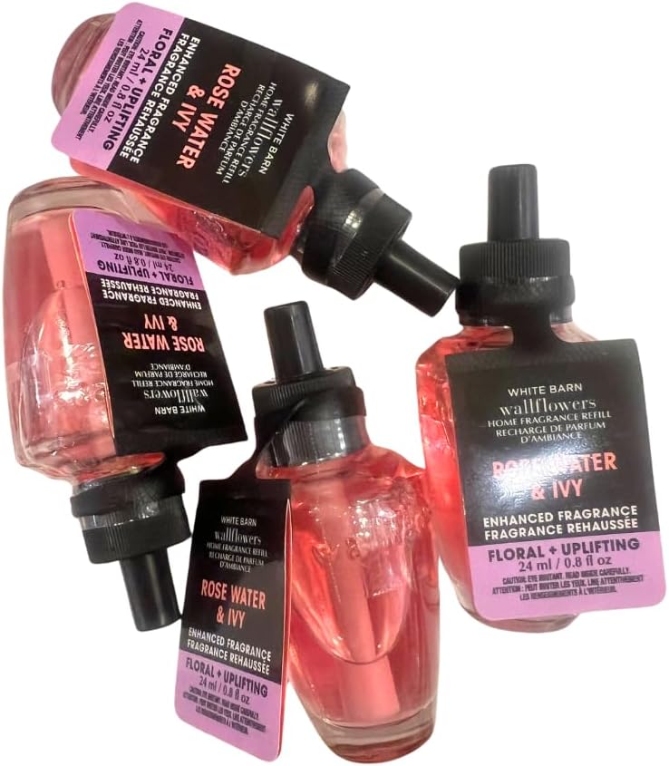 Bath Body Works Rose Water Ivy Wallflowers Refill 4-Pack