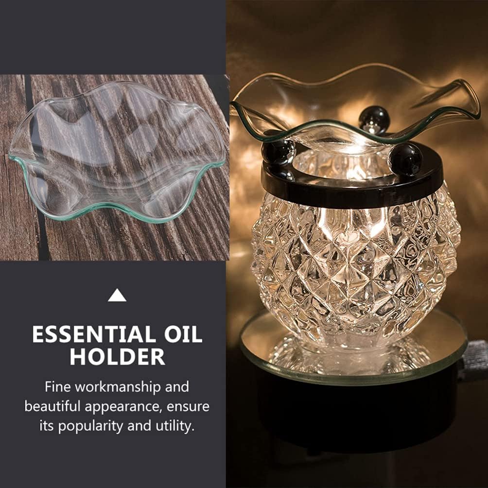 DOITOOL 2Pcs Replacement Glass Wax Melter Bowl for Fragrance Oil Warmer