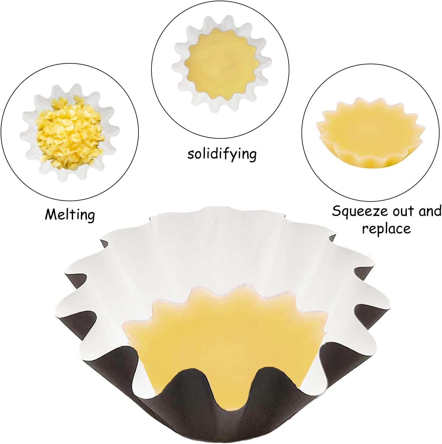 Jolbndcv 60 Pcs Leakproof Wax Melt Cups